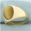 Image 2 : Mens Cat's Eye Ring in 10k Yellow Gold