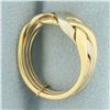 Image 3 : Italian Tri-Color Puzzle Ring in 18k Yellow, White, and Rose Gold