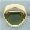 Image 4 : Mens Bezel Set Jade Ring in 10k Yellow Gold