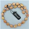 Image 3 : Designer Lucoral Baroque Pearl and Gold Bead Necklace in 14k Yellow Gold
