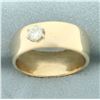 Image 2 : Wide Band Diamond Ring in 14k Yellow Gold