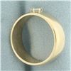 Image 3 : Wide Band Diamond Ring in 14k Yellow Gold