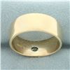 Image 4 : Wide Band Diamond Ring in 14k Yellow Gold