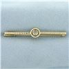Image 1 : Antique Old European Cut Diamond Pin Brooch in 14k Yellow Gold