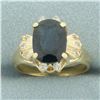 Image 1 : Sapphire Ring in 14k Yellow Gold