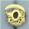 Image 4 : Italian Sapphire Ruby and Emerald Flower Ring in 18k Yellow Gold