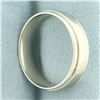 Image 2 : Men's Banded Edge Wedding Band Ring in 14k White Gold