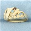 Image 2 : Number One Mom Gemstone Ring in 14k Yellow Gold