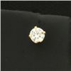 Image 1 : Single Diamond Screw Back Stud Earring in 14k Yellow Gold