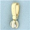 Image 2 : Diamond Swinging Mechanical Pendant in 14k Yellow and White Gold
