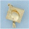 Image 3 : Graduation Cap Locket in 14k Yellow Gold