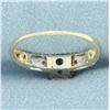 Image 4 : Vintage Diamond Engagement Ring in 14k Yellow and White Gold