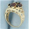 Image 3 : Marquise Garnet Ring in 14k Yellow Gold