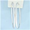 Image 2 : Large Hoop Earrings in 18k White Gold