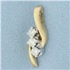 Image 1 : Past Present Future 3 Diamond Pendant in 14k Yellow Gold