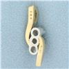 Image 3 : Past Present Future 3 Diamond Pendant in 14k Yellow Gold