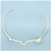 Image 2 : Three Bead Bangle Bracelet in Sterling Silver
