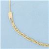 Image 2 : 16 Inch Italian Braided Serpentine Link Necklace in 18k Yellow Gold