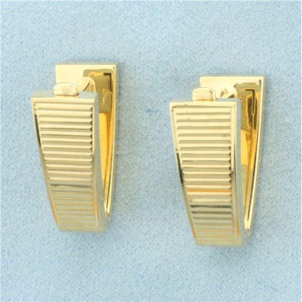 Modern Style Cufflinks in 14k Yellow Gold