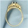 Image 3 : Sapphire and Diamond Ring in 14k Yellow Gold