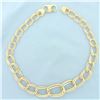 Image 1 : Graduated 16 Inch Double Oval Link Chain Necklace in 14k Yellow Gold