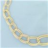 Image 2 : Graduated 16 Inch Double Oval Link Chain Necklace in 14k Yellow Gold