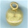 Image 2 : Designer Ray Griffiths Diamond Crownwork Ball Pendant in 18k Yellow Gold