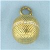 Image 3 : Designer Ray Griffiths Diamond Crownwork Ball Pendant in 18k Yellow Gold