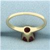 Image 4 : Pink Sapphire Solitaire Ring in 14k Yellow Gold