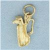Image 2 : Golf Club Bag Charm or Pendant in 14k Yellow Gold