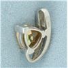 Image 2 : Orange Sapphire Pendant in 14k Yellow Gold