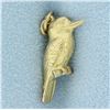 Image 2 : 3D Kookaburra Bird Charm in 14k Yellow Gold