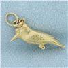 Image 3 : 3D Kookaburra Bird Charm in 14k Yellow Gold