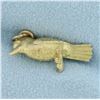 Image 4 : 3D Kookaburra Bird Charm in 14k Yellow Gold
