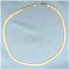 Image 1 : Liquid Gold Herringbone Chain Necklace in 14k Yellow Gold