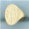 Image 2 : Antique Monogram Signet Ring in 10k Yellow Gold
