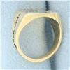 Image 3 : Vintage Black and Decker Diamond Signet Ring in 14k Yellow Gold