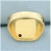 Image 4 : Vintage Black and Decker Diamond Signet Ring in 14k Yellow Gold