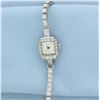 Image 2 : Vintage Womans Belaire Diamond Watch in 14k White Gold