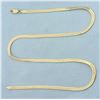 Image 1 : 19 Inch Herringbone Link Chain Necklace in 14k Yellow Gold