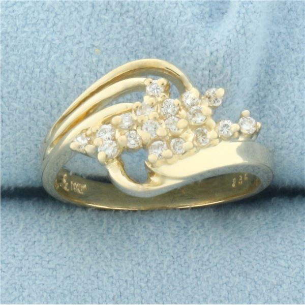 Diamond Spray Ring in 14k Yellow Gold