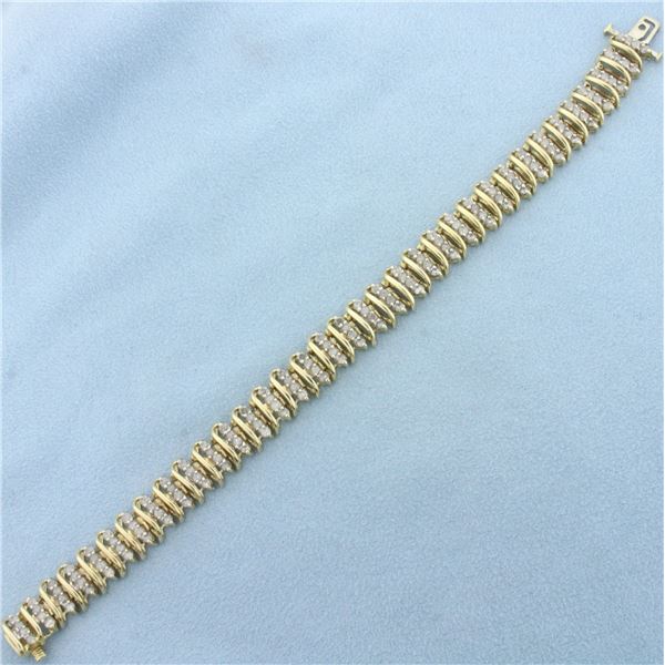 5ct Diamond Bracelet in 14k Yellow Gold