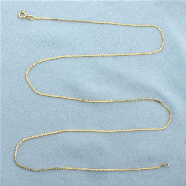 Italian 24 Inch S-Link Chain in 18k Yellow Gold