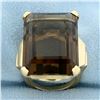 Image 1 : 50ct Smoky Topaz Statement Ring in 14k Yellow Gold
