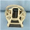 Image 4 : 50ct Smoky Topaz Statement Ring in 14k Yellow Gold