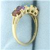 Image 3 : Rainbow Gemstone Ring in 14k Yellow Gold