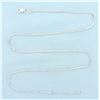 Image 1 : 20 Inch Squared Snake Link Chain Necklace in 14k White Gold