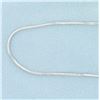 Image 2 : 20 Inch Squared Snake Link Chain Necklace in 14k White Gold