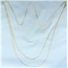Image 1 : Long Double Strand S-Link Chain Necklace in 14k Yellow Gold