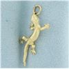 Image 1 : Gecko Charm or Pendant in 14k Yellow Gold